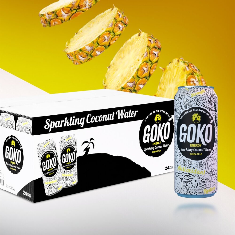 Sparkling Coconut Water with Pineapple