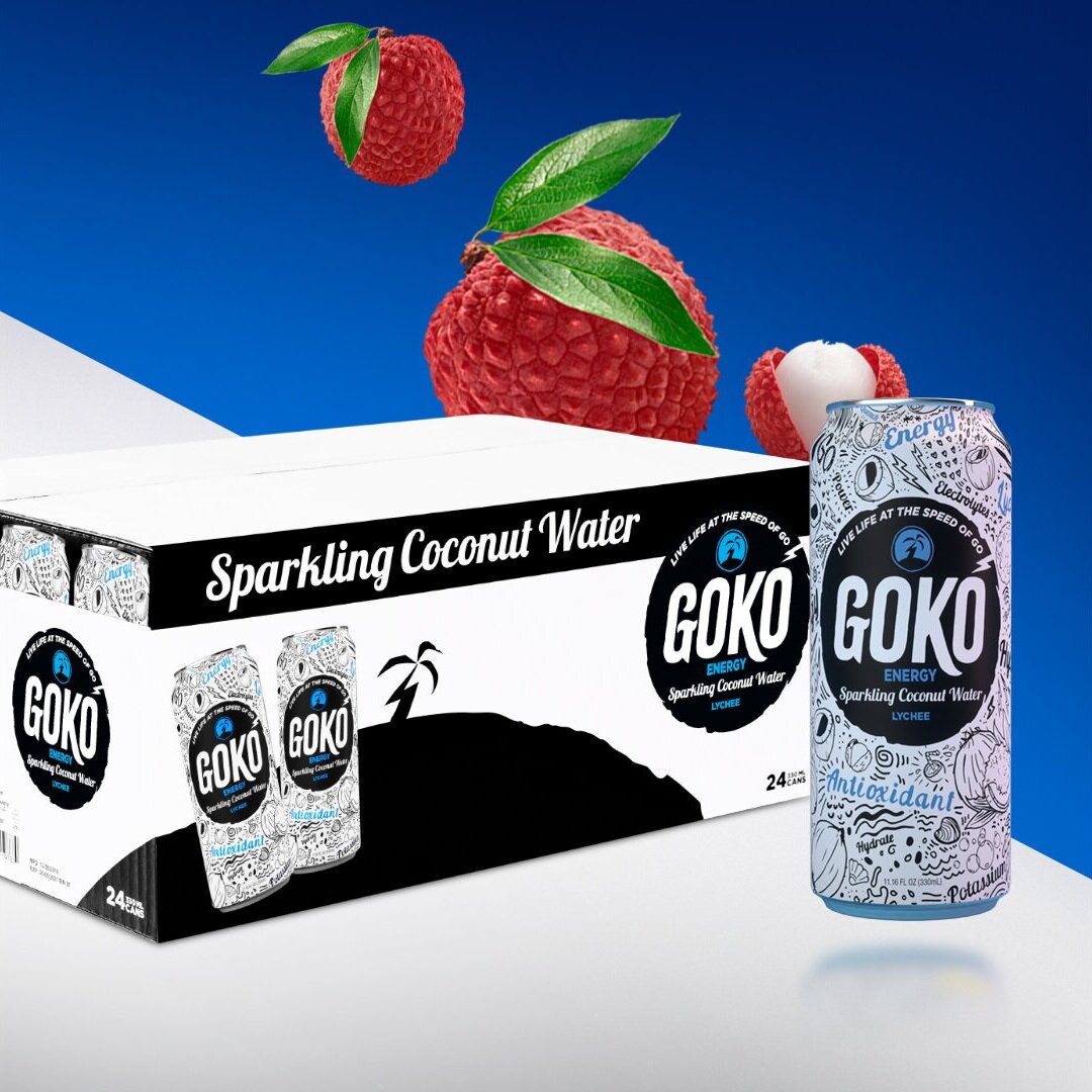 Sparkling Coconut Water with Lychee